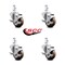Service Caster 3 Inch High Temp Glass Filled Nylon 7/8 Inch Square Stem Caster Set with Brake SCC-SQ20S314-GFNSHT-TLB-78-4 - alternate 4